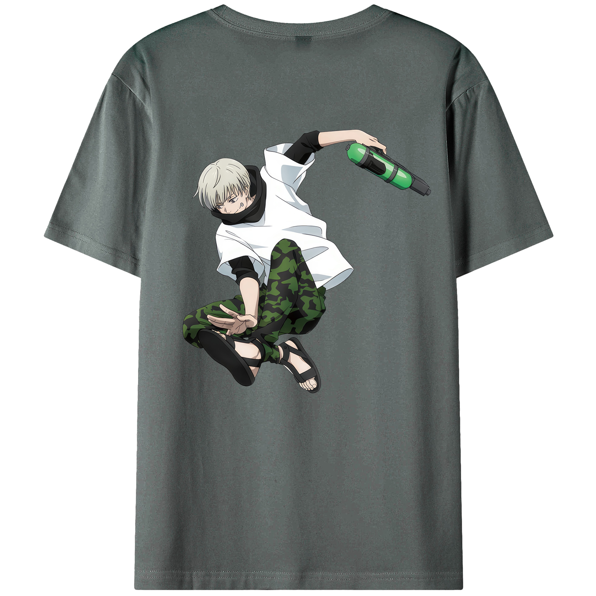 （画像用） 呪術廻戦 Jujutsu Kaisen 綿100％ メンズ半袖Tシャツ（バックプリント） 通気性